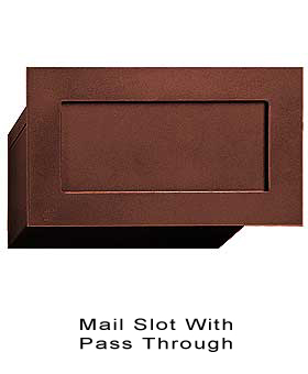 Mail Slot with Pass Through<BR>Bronze Finish